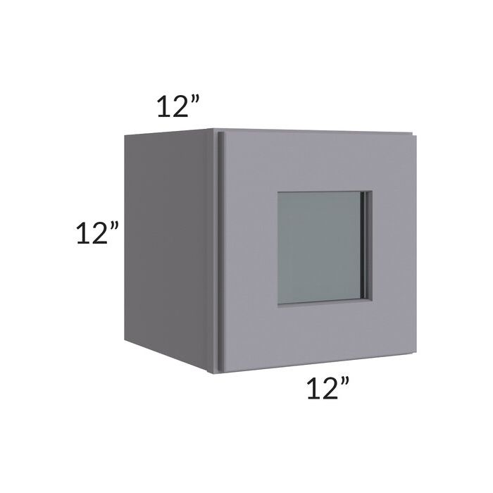 RTA Graphite Grey Shaker 12" x 12" Decorative Wall Cabinet with 2 Decorative End Panels