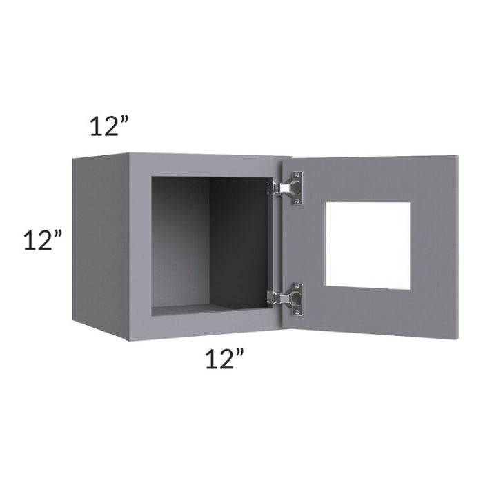 RTA Graphite Grey Shaker 12" x 12" Decorative Wall Cabinet with 2 Decorative End Panels
