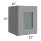 RTA Graphite Grey Shaker 12" x 15" Decorative Wall Cabinet with 2 Decorative End Panels