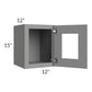 RTA Graphite Grey Shaker 12" x 15" Decorative Wall Cabinet with 2 Decorative End Panels