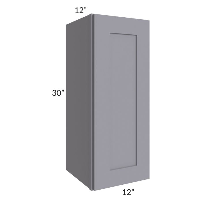 RTA Graphite Grey Shaker 12" x 30" Wall Cabinet with 1 Decorative End Panel