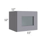 RTA Graphite Grey Shaker 15" x 12" Decorative Wall Cabinet with 2 Decorative End Panels
