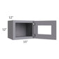 RTA Graphite Grey Shaker 15" x 12" Decorative Wall Cabinet with 2 Decorative End Panels