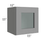 RTA Graphite Grey Shaker 15" x 15" Decorative Wall Cabinet with 2 Decorative End Panels