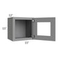 RTA Graphite Grey Shaker 15" x 15" Decorative Wall Cabinet with 2 Decorative End Panels