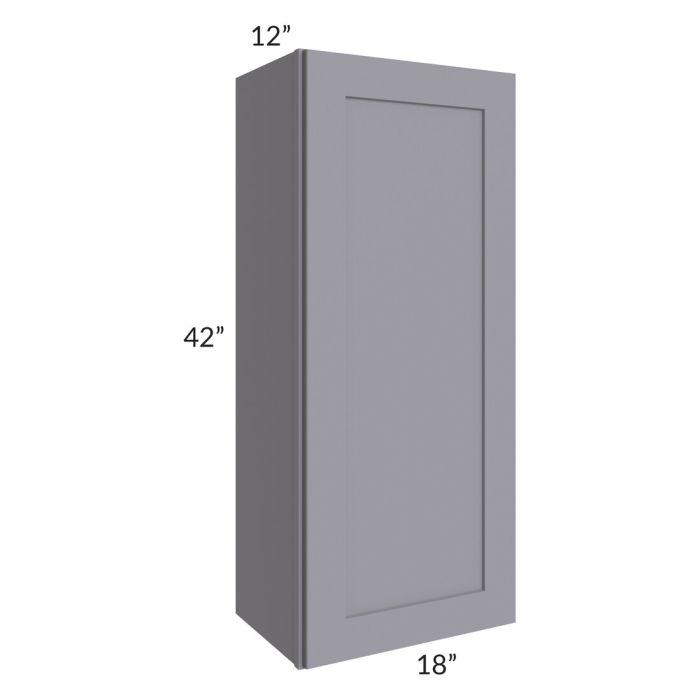 RTA Graphite Grey Shaker 18" x 42" Wall Cabinet with 2 Decorative End Panels