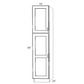 RTA Graphite Grey Shaker 18" x 90" x 24" Wall Pantry Cabinet with 1 Roll Out Tray
