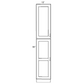 RTA Graphite Grey Shaker 18" x 96" x 24" Wall Pantry Cabinet with 2 Decorative End Panels