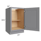 RTA Graphite Grey Shaker 21" Full Height Door Base Cabinet with 1 Roll Out Tray