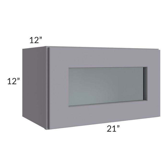 RTA Graphite Grey Shaker 21" x 12" Decorative Wall Cabinet with 1 Decorative End Panel