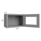RTA Graphite Grey Shaker 21" x 15" Decorative Wall Cabinet with 1 Decorative End Panel