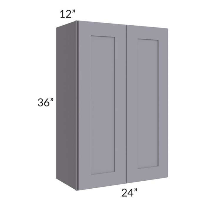 RTA Graphite Grey Shaker 24" x 36" Wall Cabinet with 2 Decorative End Panels