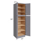 RTA Graphite Grey Shaker 24" x 84" x 24" Wall Pantry Cabinet