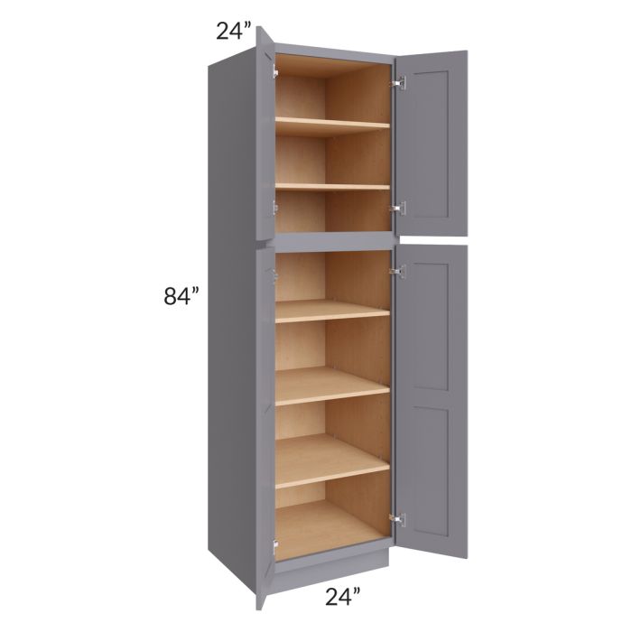 RTA Graphite Grey Shaker 24" x 84" x 24" Wall Pantry Cabinet