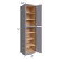 RTA Graphite Grey Shaker 24" x 96" x 24" Wall Pantry Cabinet