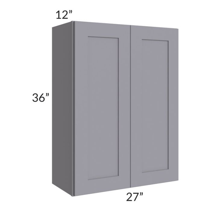RTA Graphite Grey Shaker 27" x 36" Wall Cabinet with 2 Decorative End Panels
