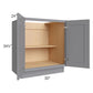RTA Graphite Grey Shaker 30" Full Height Door Base Cabinet