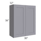 RTA Graphite Grey Shaker 30" x 36" Wall Cabinet