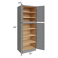 RTA Graphite Grey Shaker 30" x 84" x 24" Wall Pantry Cabinet