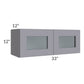 RTA Graphite Grey Shaker 33" x 12" Decorative Wall Cabinet with 1 Decorative End Panel