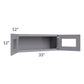 RTA Graphite Grey Shaker 33" x 12" Decorative Wall Cabinet with 1 Decorative End Panel