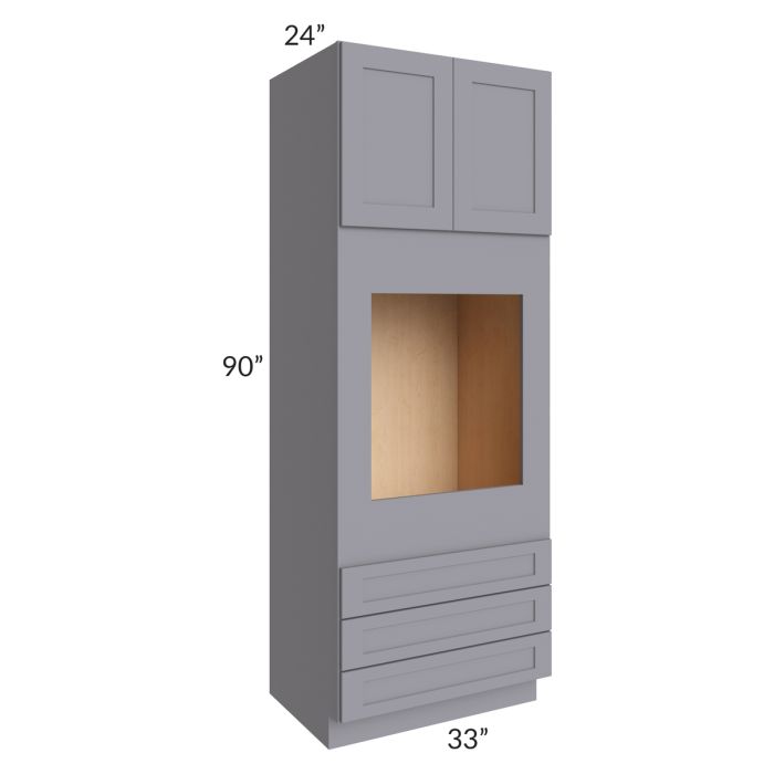 RTA Graphite Grey Shaker 33" x 90" x 24" Oven Cabinet