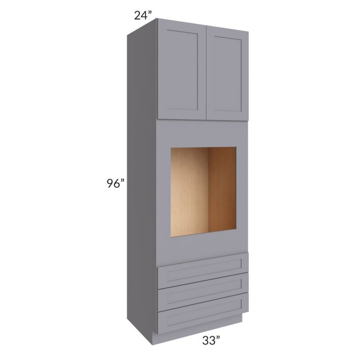 RTA Graphite Grey Shaker 33" x 96" x 24" Oven Cabinet