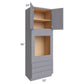RTA Graphite Grey Shaker 33" x 96" x 24" Oven Cabinet