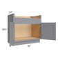 RTA Graphite Grey Shaker 36" Farm Sink Base Cabinet with Farm Sink L-Brackets