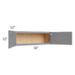 RTA Graphite Grey Shaker 36" x 12" Wall Cabinet with 1 Decorative End Panel