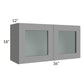 RTA Graphite Grey Shaker 36 " x 18" Decorative Wall Cabinet with 2 Decorative End Panels