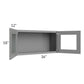 RTA Graphite Grey Shaker 36 " x 18" Decorative Wall Cabinet with 2 Decorative End Panels