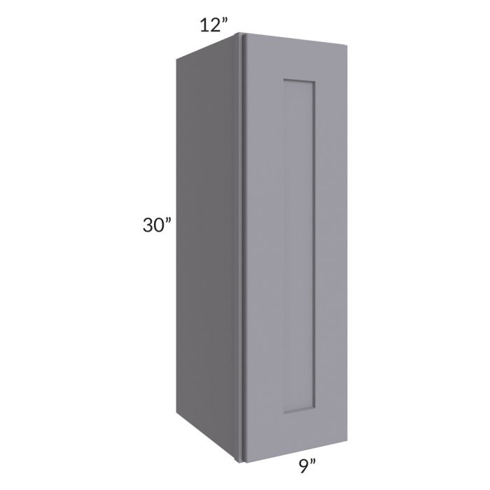 RTA Graphite Grey Shaker 9" x 30" Wall Cabinet with 2 Decorative End Panels