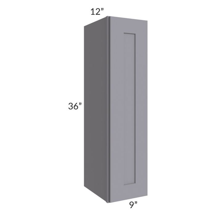 RTA Graphite Grey Shaker 9" x 36" Wall Cabinet with 2 Decorative End Panels