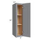 RTA Graphite Grey Shaker 9" x 36" Wall Cabinet with 2 Decorative End Panels