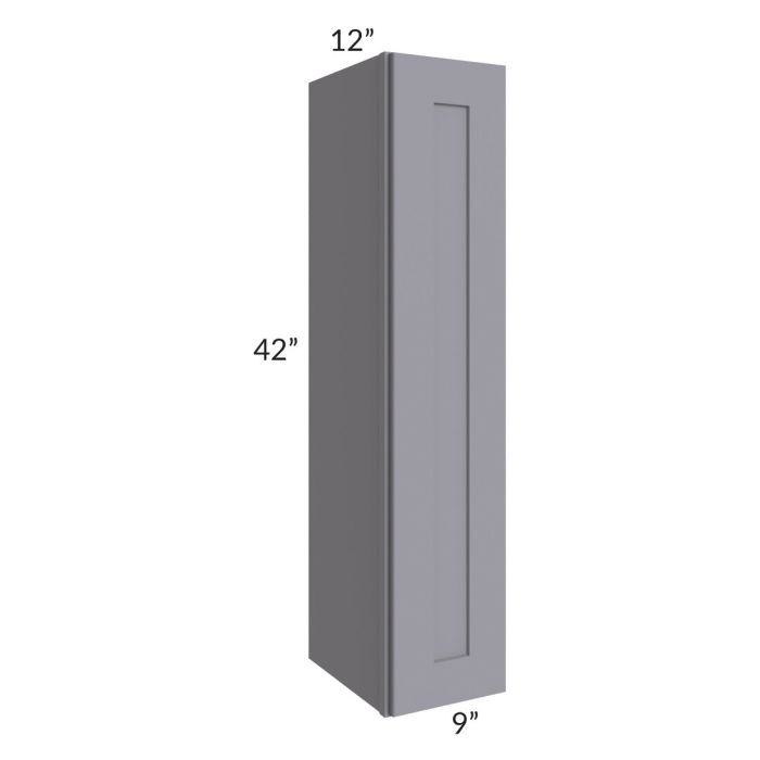 RTA Graphite Grey Shaker 9" x 42" Wall Cabinet with 2 Decorative End Panels