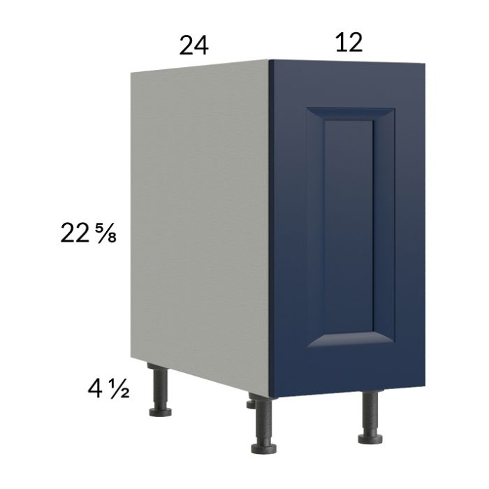 RTA Harbor Navy 12" Full Height Door Desk Base Cabinet