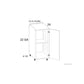 RTA Harbor Navy 12" Full Height Door Desk Base Cabinet