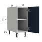 RTA Harbor Navy 12" Full Height Door Desk Base Cabinet