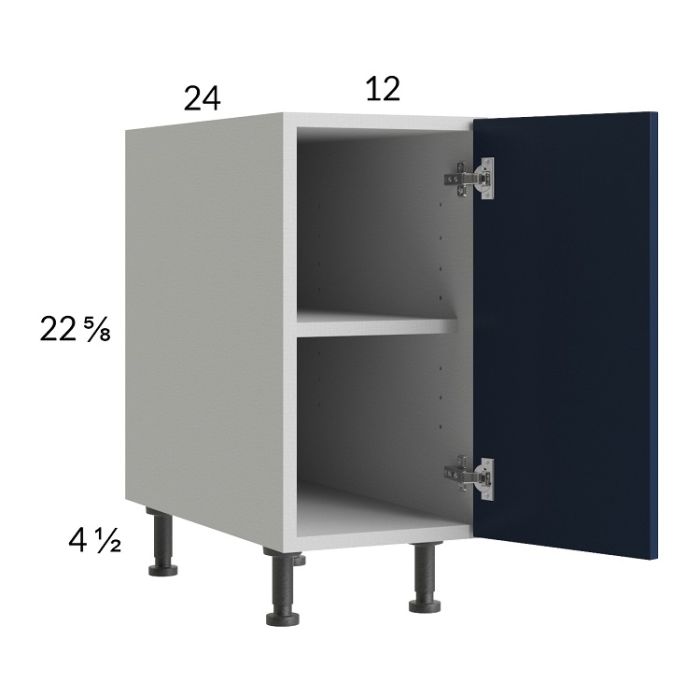 RTA Harbor Navy 12" Full Height Door Desk Base Cabinet