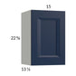 RTA Harbor Navy 15" x 22-5/8" Wall Cabinet with 2 Finished End Panels