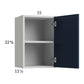 RTA Harbor Navy 15" x 22-5/8" Wall Cabinet with 2 Finished End Panels