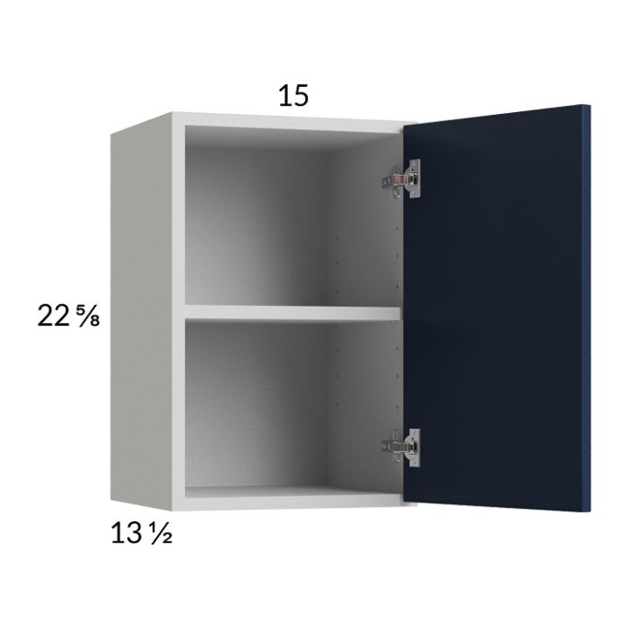 RTA Harbor Navy 15" x 22-5/8" Wall Cabinet with 2 Finished End Panels