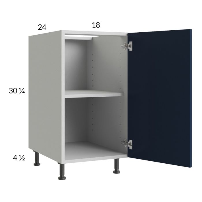 RTA Harbor Navy 18" Full Height Door Base Cabinet with 2 Finished End Panels