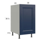 RTA Harbor Navy 18" Full Height Door Base Cabinet with Single Trashcan Pullout