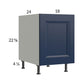 RTA Harbor Navy 18" Full Height Door Desk Base Cabinet with 1 Finished End Panel