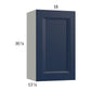 RTA Harbor Navy 18" x 30-1/4" Wall Cabinet with 1 Finished End Panel