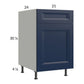 RTA Harbor Navy 21" Base Cabinet with 1 Finished End Panel