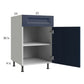 RTA Harbor Navy 21" Base Cabinet with 1 Finished End Panel