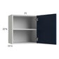 RTA Harbor Navy 21" x 22-5/8" Wall Cabinet with 1 Finished End Panel